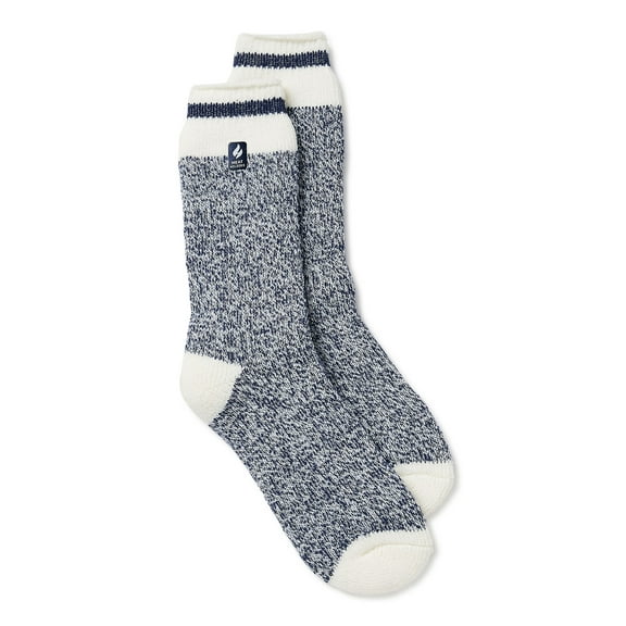 Heat Holders® Men's Original Cream Block Twist Crew Socks