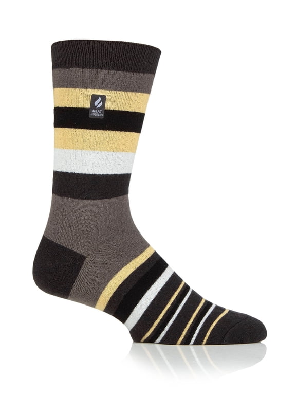 Men's Phillip ULTRA LITE Multi Stripe Crew Socks | Warm + Soft, Hiking, Cabin, Cozy at Home Socks | 3X Warmer Than Cotton Socks