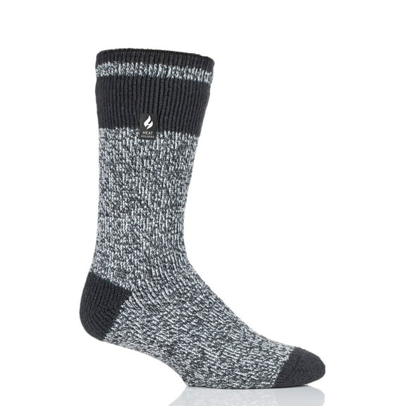 Heat Holders Rook Block Twist Crew Sock - Men's, Charcoal/Light Grey, US 7-12, H