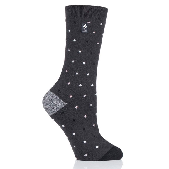 Heat Holders Women's Spots Pattern ULTRA LITE Socks | Warm + Soft, Hiking, Cabin, Cozy at Home Socks | 3X Warmer Than Cotton Socks