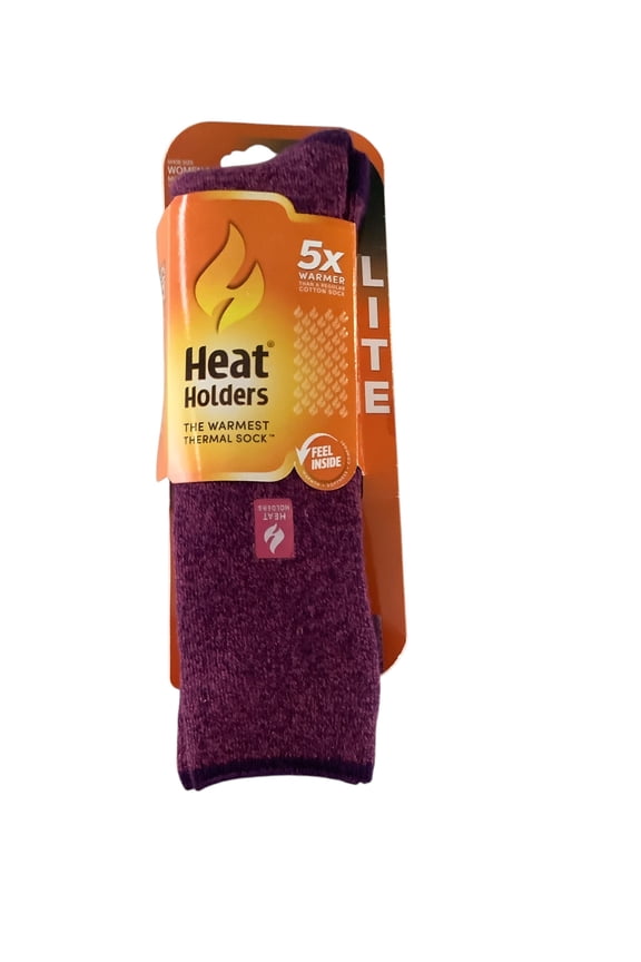 Womens Crew Socks 5-9 Purple Thermal