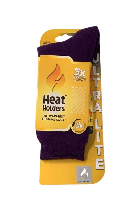 Womens Crew Socks 5-9 Purple Thermal