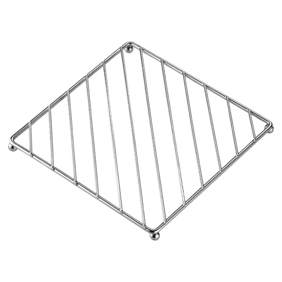 Heat Insulated Pot Trivet, Thickened Stainless Steel Square, 1 Piece for Home Kitchen Dining Table, Heat Resistant Trivet Holder for Hot Cookware Dishes Pots Pans
