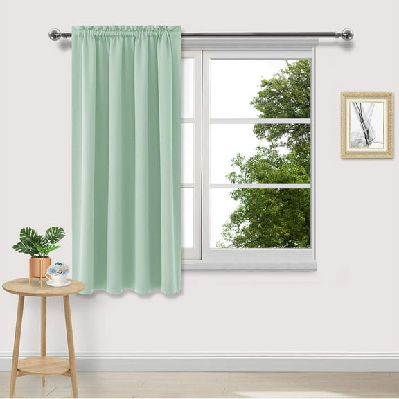 Heat Insulating and Blackout Curtains for Bedroom and Kitchen, Scandinavian Solid Color Silk Design, Energy Saving and Noise Reducing, Easy Installation for Dark and Quiet Environment