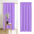 thumbnail image 1 of Heat Insulation Curtains Energy Saving Bedroom Kitchen Scandinavian Solid Color Silk Curtains Dark Soundproof Window Treatment for Home(Purple-B), 1 of 4