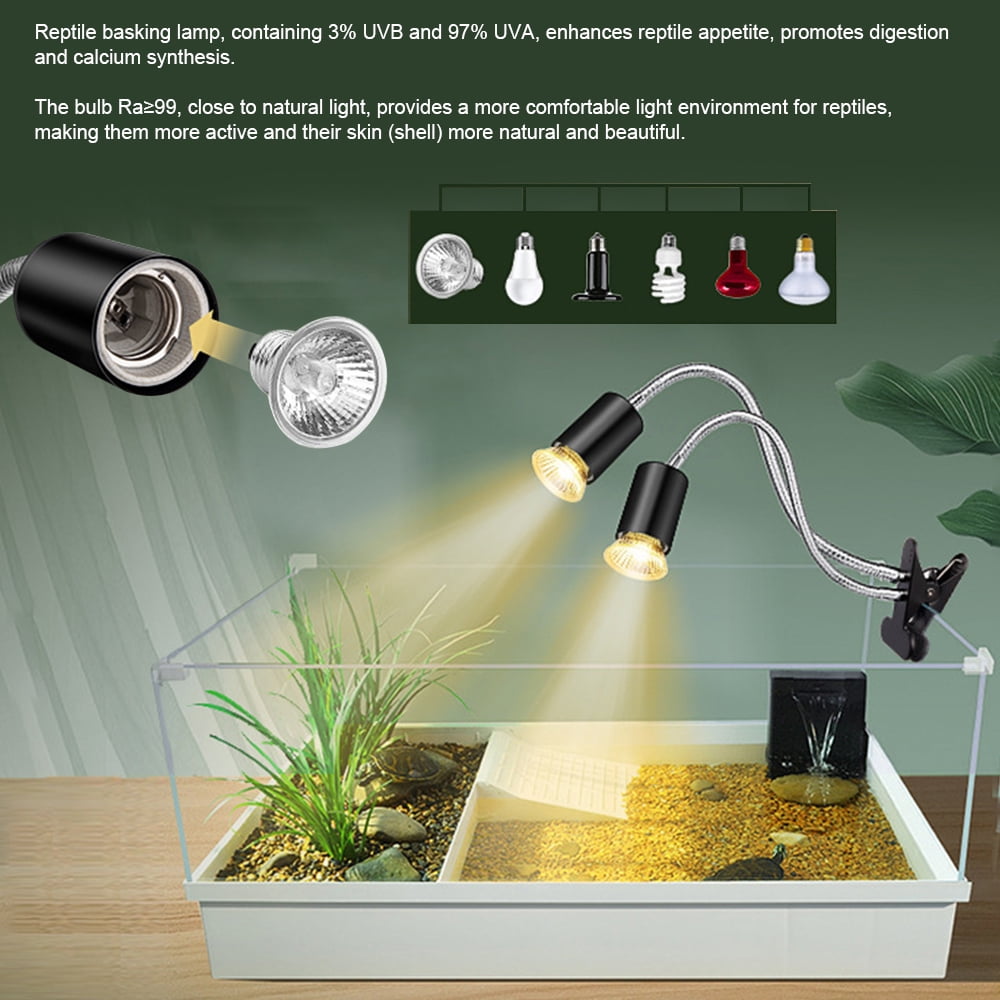 NEPTONION Reptielen-warmtelamp, 50 W UV-warmtelamp, daglicht-spot voor hagedissen, schildpadden, bartagamen (E26, 220V), 2 stuks
