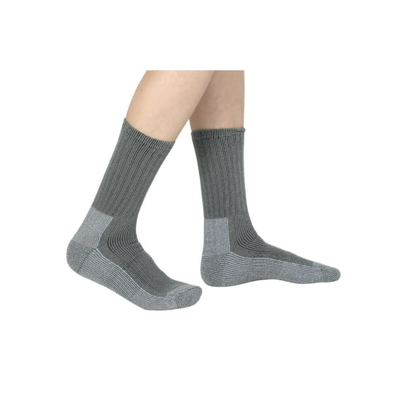 Heat Logic 2-Pack Thermal Socks, Ultra-Warm, Insulated Winter Socks for Men, Moisture-Wicking and Cold Weather Comfort (Grey)