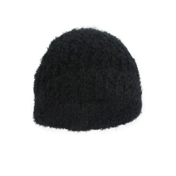 Heat Logic Boucle Rib Beanie, cozy rib-knit beanie provides excellent insulation, Perfect for chilly days (Black)