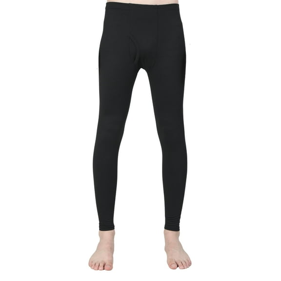 Heat Logic Men's Thermal Innerwear, Cold Weather Base Layer Bottom, Black-M