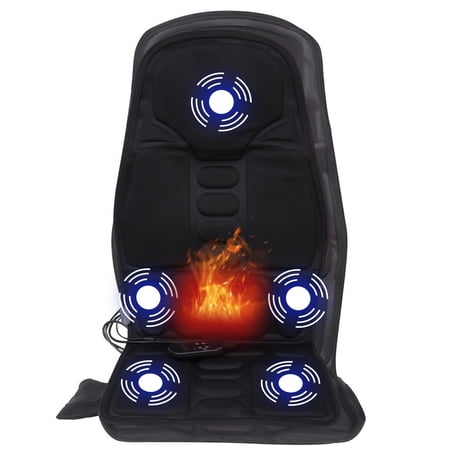 Heat Massage Back Massager Massage Chair Vibrating Car Seat Cushion for Back Neck Thigh with 8 Modes 3 Speed Heating for Home Office Car Seat Cushion Mat