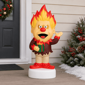 Heat Miser Blow Mold Christmas Decor, 30 cm Retro Holiday Figure for Outdoor Lawn, Porch, Yard and Christmas in July Display