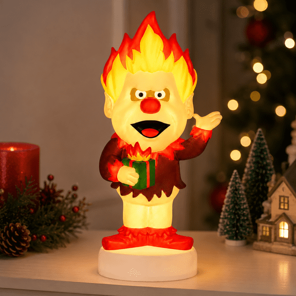 Heat Miser LED Holiday Figure, 30 cm Plug-In Christmas Blow Mold Decor for Outdoor Lawn, Porch, Yard and Christmas in July Display