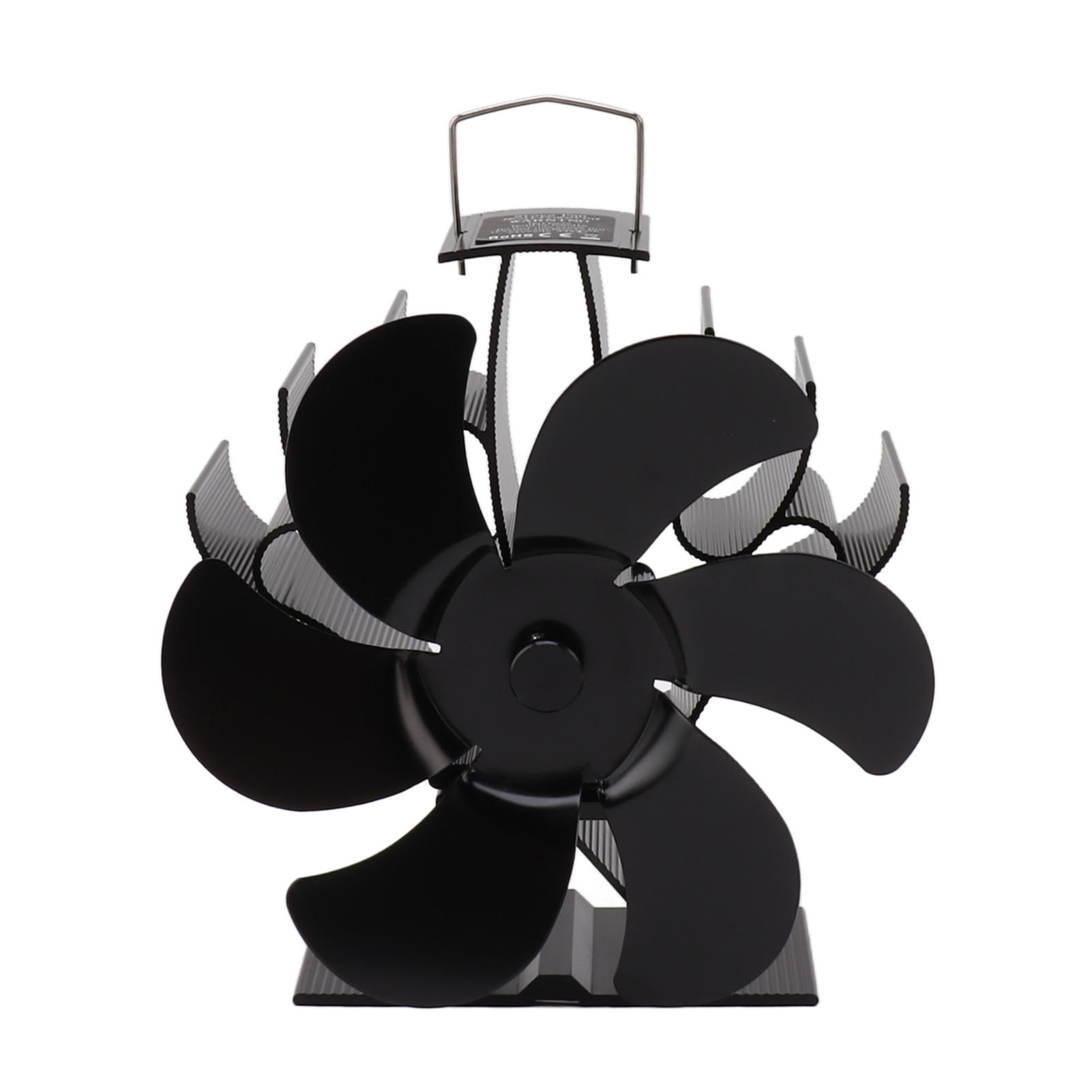 Heat Powered Fireplace Fan, Effective Rounded 6 Blades Uniform Heat