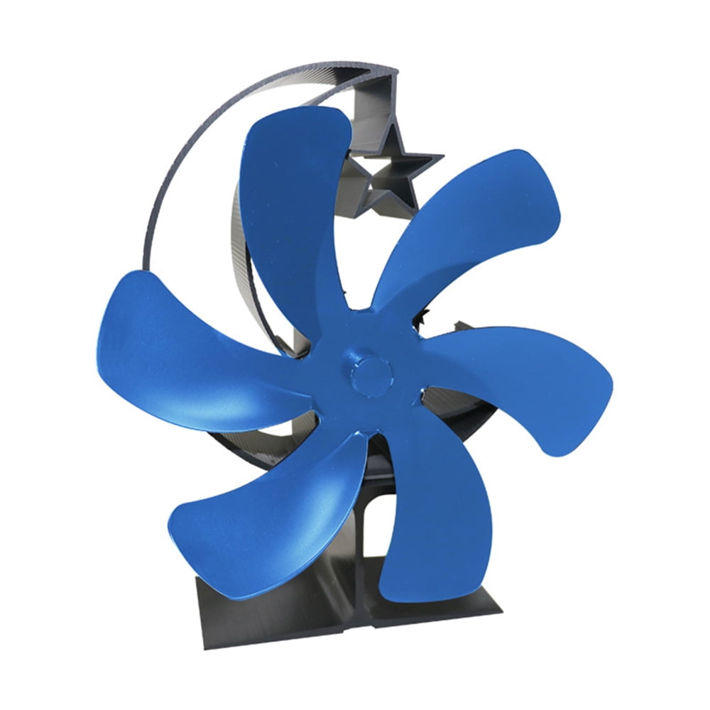 Heat Powered Stove Fan 6Blades SelfAdjustment Silent Fireplace Fan
