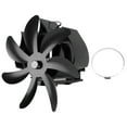 HeatPowered with Fixing Loop, Black Aluminum 7Blade Quiet Wall