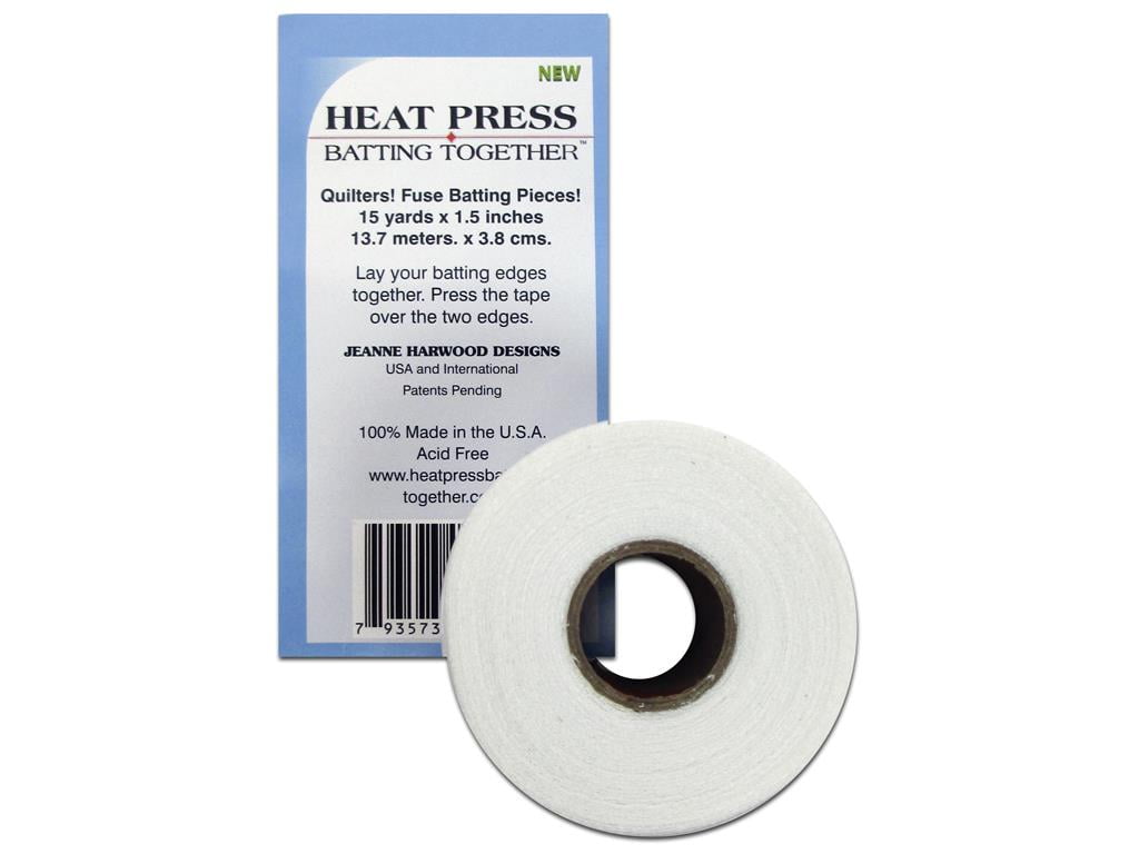 Heat Press Batting Together Seam Tape 1.5x15yd Wh