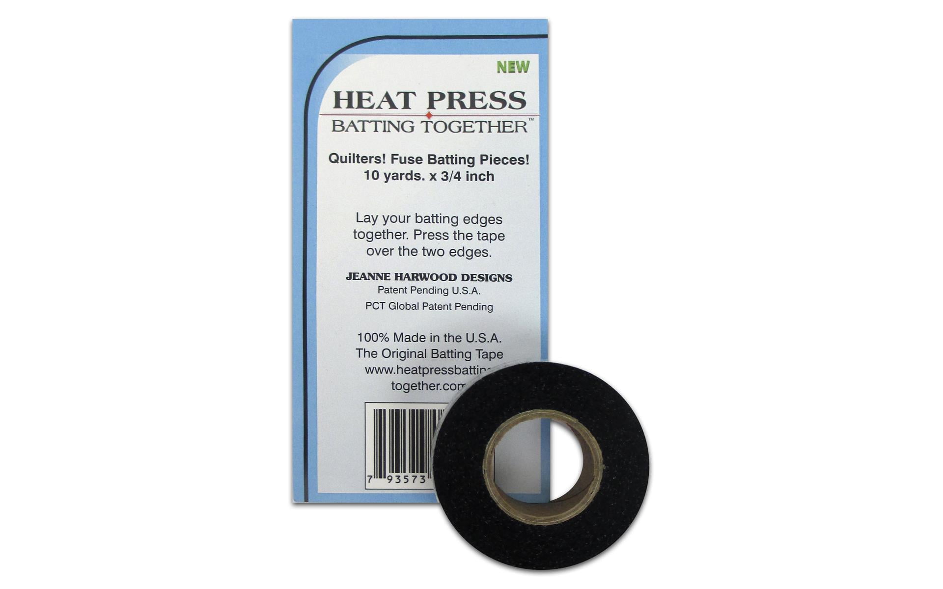 Heat Press Batting Together Seam Tape .75"x10yd Bl