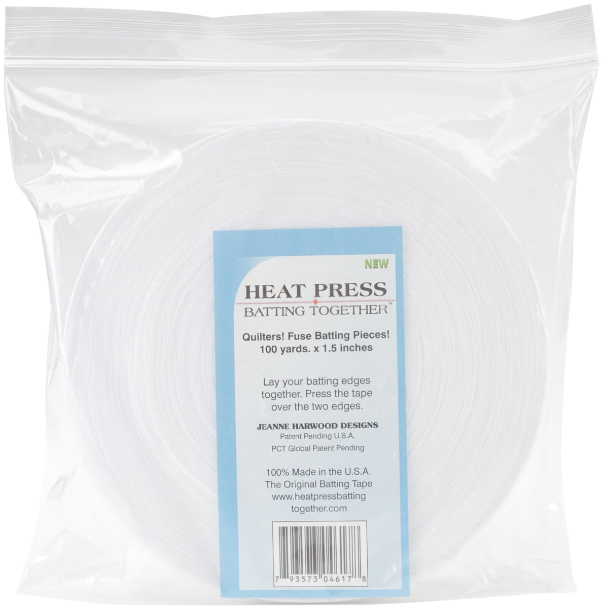 Heat Press Batting Together - White-1.5"X100yd