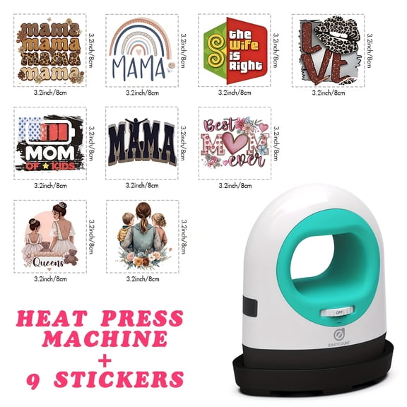 Heat Press Knob Types Mini Heat Press Machine, Small Heat Press Portable Iron Press Machine for T Shirts, Hats Heating Transfer Projects