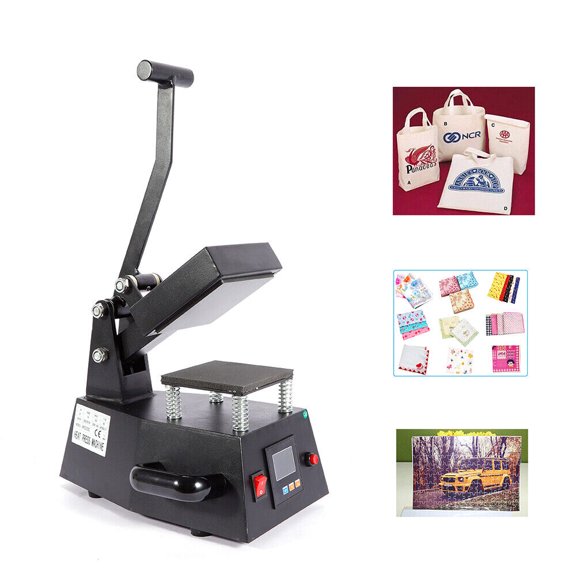 Heat Press Machine, 110V Digital Heat Press Machine Single Heater DIY Logo,Label,Sticker 110V 12x12cm (US Fast Shipping)