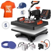 Heat Press Machine, 12 X 15 in Heat Transfer Machine, 360 Swing Away, 6 in1 Heat Press, 800W Sublimation Machine, Digital Industrial-Quality Shirt Pressing Machine for Hat, Cap, Mug, Plate