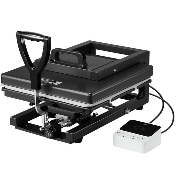 Heat Press Machine, 15 x 15 inch, 5-in-1 Multifunction, Heat Up Fast and Even, All-New Patented Design, Easy to Control, Sublimation Press Machine for T-shirts/Mugs/Tumblers/Caps/Plates, Black