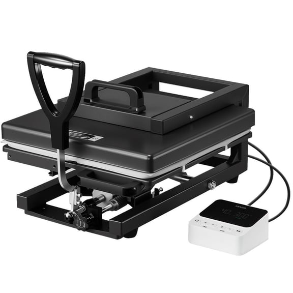 Heat Press Machine, 15 x 15 inch, 8-in-1 Multifunction, Heat Up Fast and Even, All-New Patented Design, Easy to Control, Sublimation Press Machine for T-shirts/Mugs/Tumblers/Caps/Plates, Black
