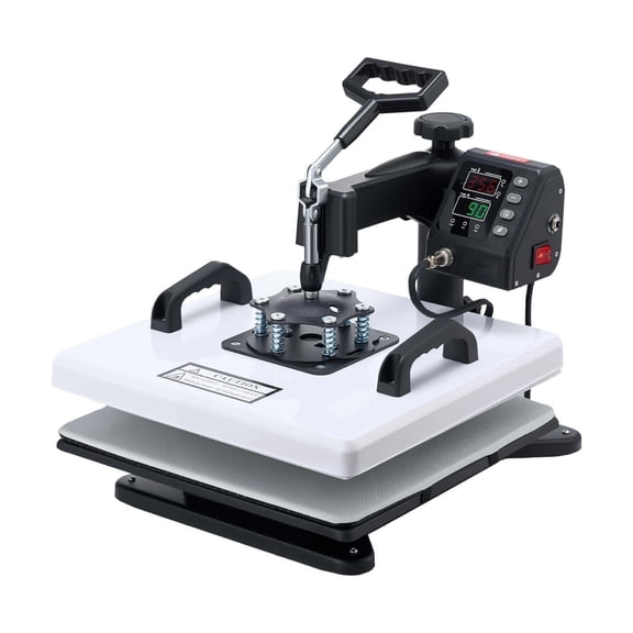 Heat Press Machine 15x15 Inch, 2-in-1 Sublimation Press for T-Shirts, Hats, Caps, Digital Swing Away, 1200W Fast Even Heating