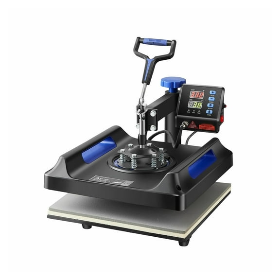 Heat Press Machine 15x15 Inch 8 in 1 Sublimation Machine - Digital Control, Swing Away, for T-Shirts, Mugs, Hats & More
