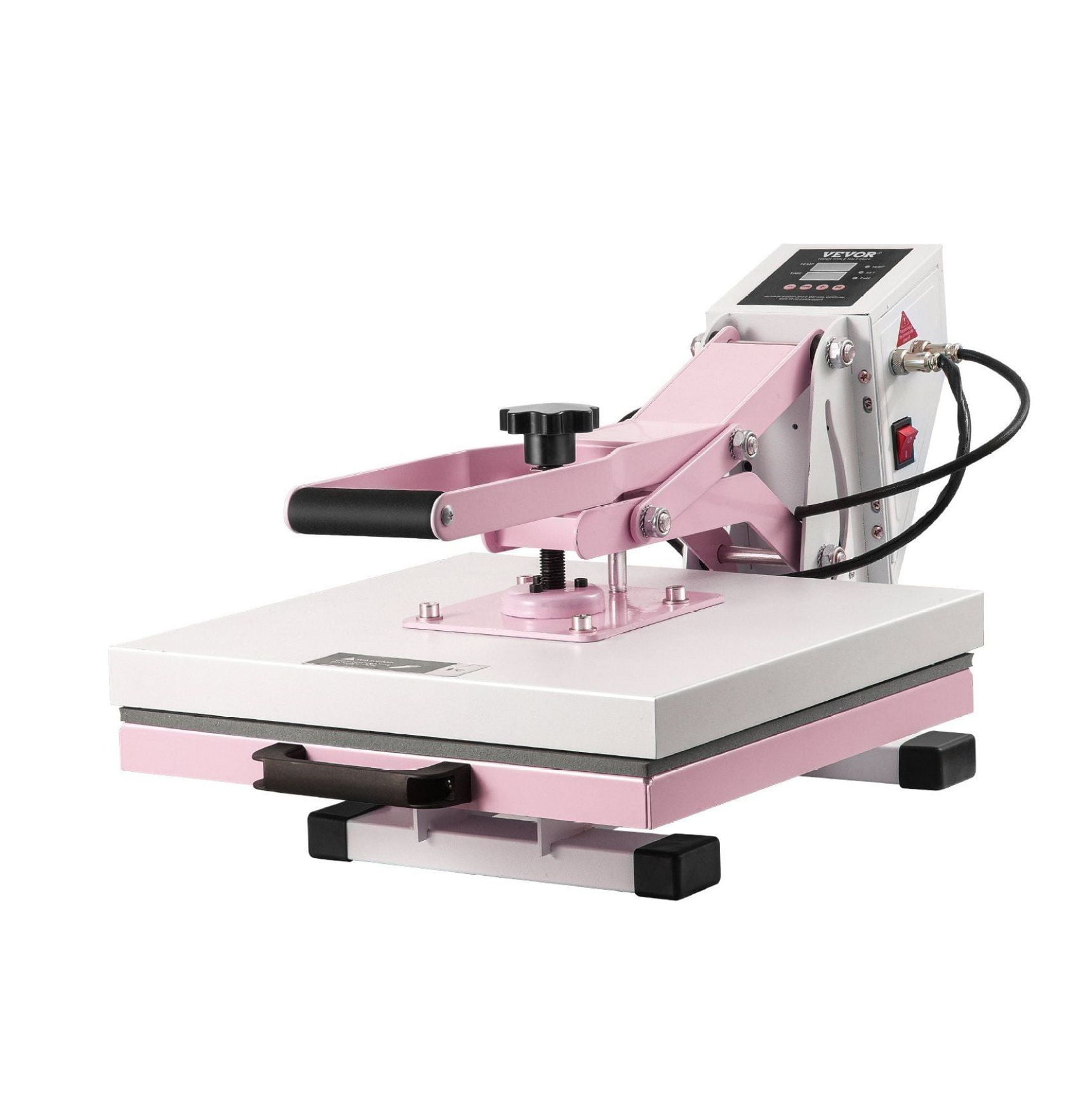 Heat Press Machine 15x15 Pink Slide Out Transfer Press for T-Shirts, Pillowcases, DIY Crafts with Digital Control