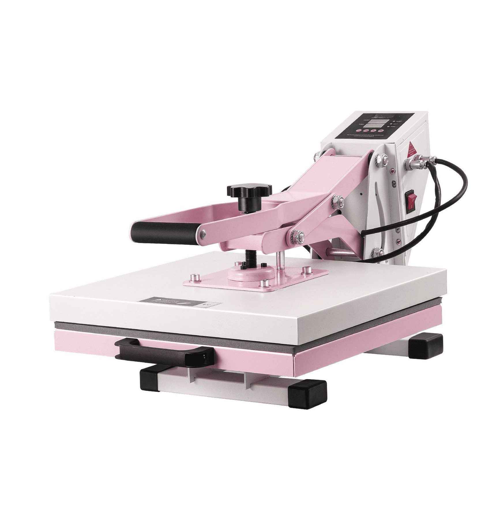 Heat Press Machine 15x15, Slide Out Transfer Press for T-Shirts, Pink