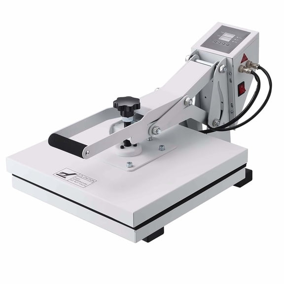 Heat Press Machine 15x15 for T-Shirts, Digital Sublimation Printer, Fast Heating, Adjustable Pressure, White