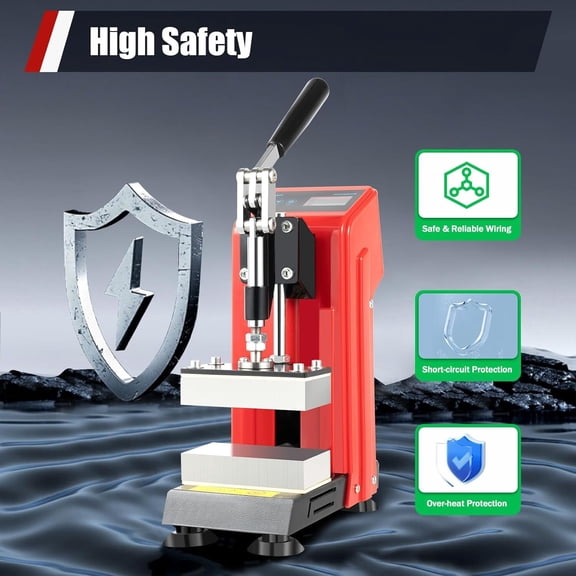 Heat Press Machine 900W Mini Manual Heat Presser Heavy Duty Hot Press Stamping