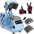 thumbnail image 1 of Hat Heat Press Machine,GOCHIFIX Automatic Hat Heat Press with 2pcs Interchangeable Platens for Caps Hats T-Shirts and HTV Iron On and Sublimation Projects,Blue, 1 of 9