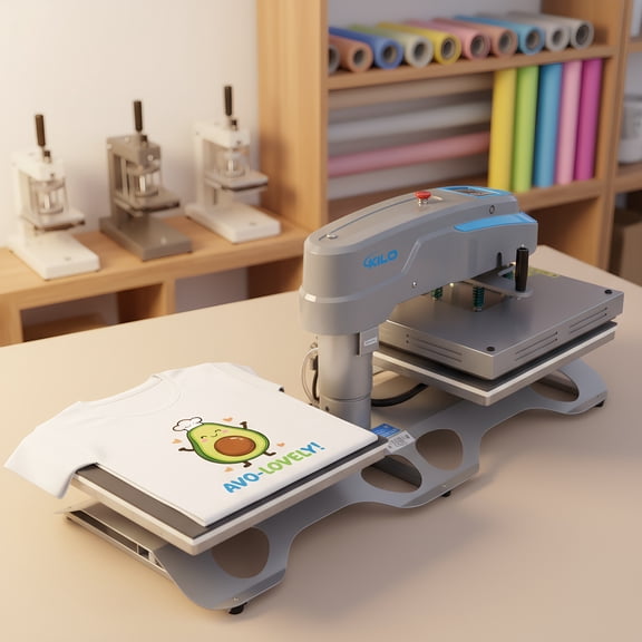 Heat Press Machine, Pneumatic Dual Platen Swing Away Heat Press 16x20