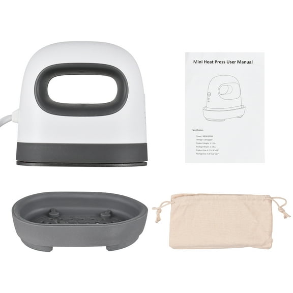 Heat Press Machine,T-shirt Press Iron Leather Portable Diy Blanket Leather Portable Press Iron Clothes Pads Blanket Leather Business Heat Press Hxber Buzhi Sublimation Heat Qisuo Grey Plug