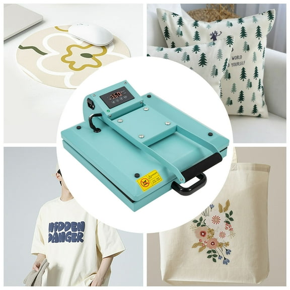 Heat Press Machine for T Shirts, Blue Home Use Portable Heat Press for Sublimation, Digital Sublimation Printer
