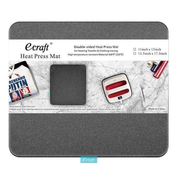 Heat Press Mat, 11" x 13" for Cricut Easypress, Double Sided Insulation Mat for HTV and Craft Vinyl Projects