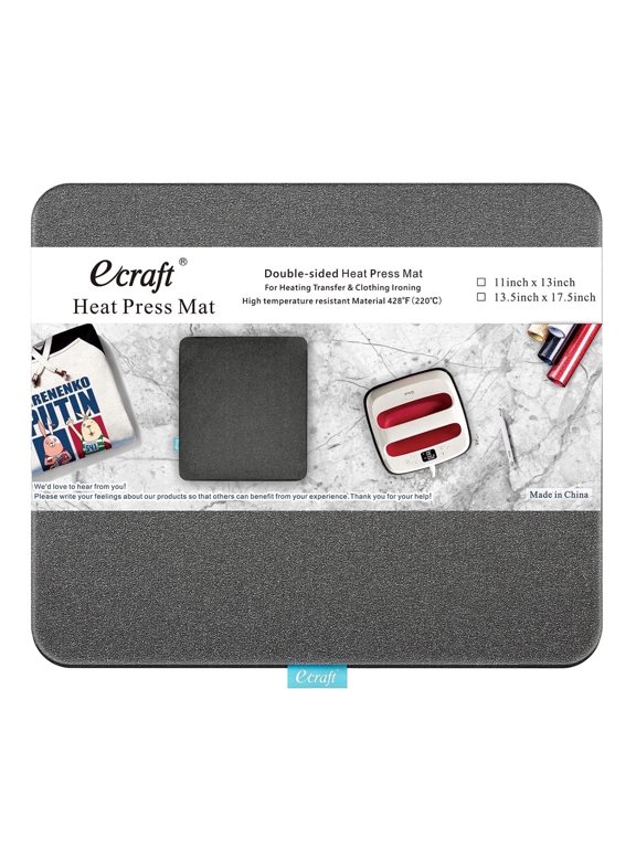 Heat Press Mat, 11" x 13" for Cricut Easypress, Double Sided Insulation Mat for HTV and Craft Vinyl Projects