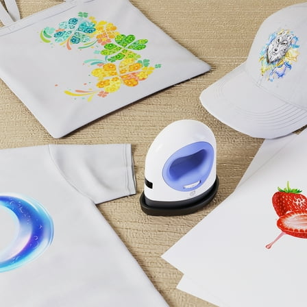 Heat Press Mini Heat Press Machine, Small Heat Press Portable Iron Press Machine for T Shirts, Hats, Heating Transfer Projects (Mint)