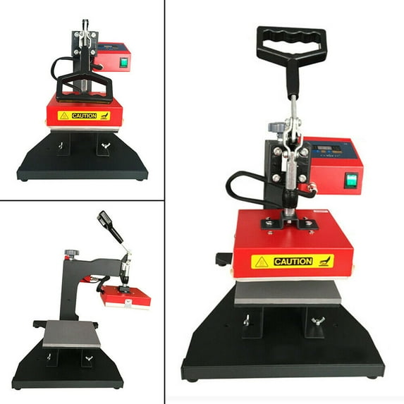 Heat Press Transfer Machine for T-Shirt, 350W 110V 15x15cm Logo Printing Machine Digital Sublimation Transfer Heat Press Logo Maker Printer for DIY Pen Printing