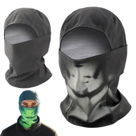 Heat Reactive Balaclava Unisex Under Helmet Heated Color-Changing Face Ski Mask Thin Thermal for Skiing Hiking Biking Full Head Wrap Warm Windproof Sport Temperature Sensitive