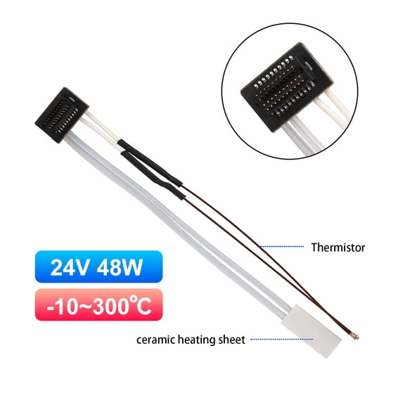 Heat Resistant 3D Printer Ceramic Heater, 24V, 48W,,10C to 300C, Reliable Replacement Part