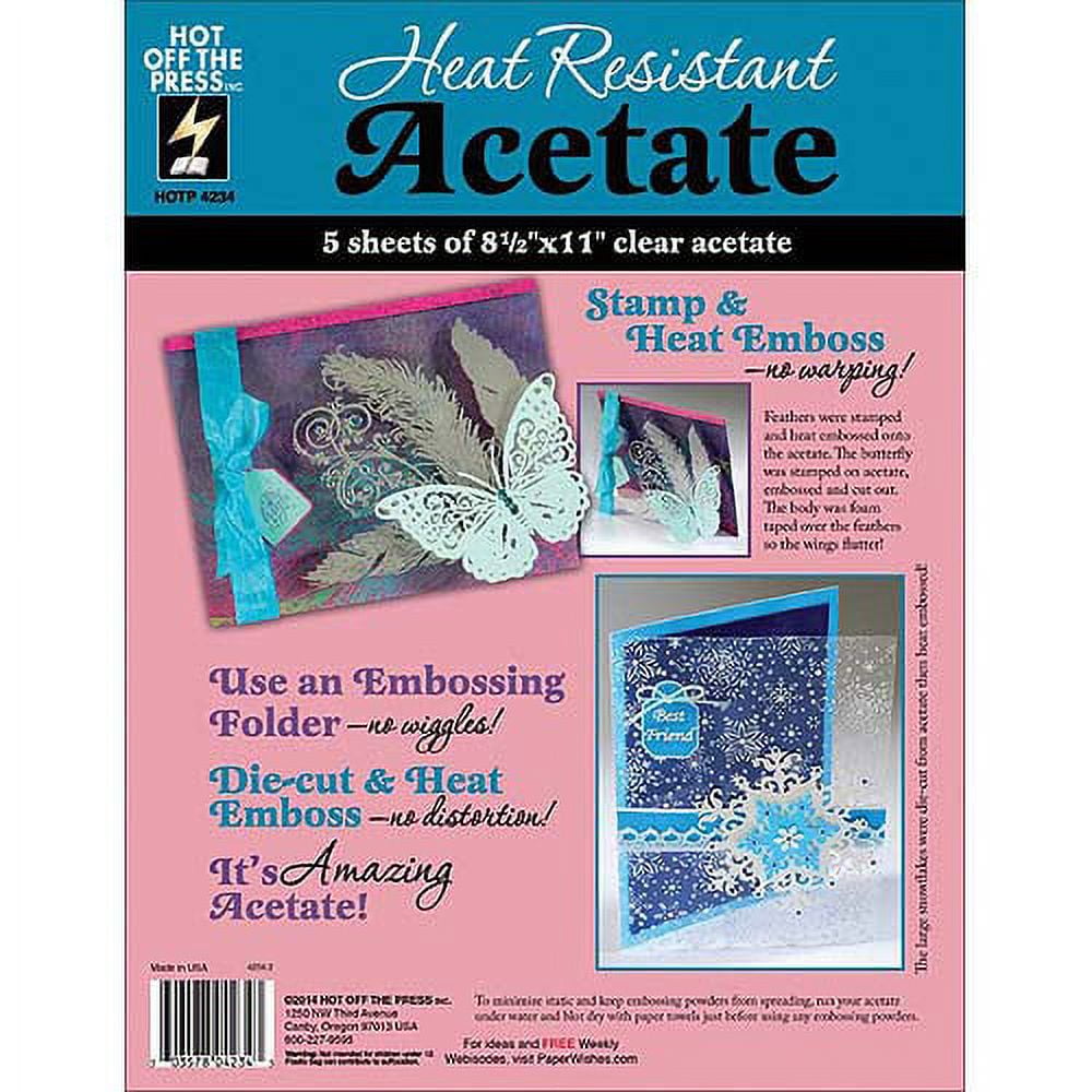 Heat Resistant Acetate 8.5 Inch X 11 Inch 5/Pkg