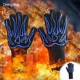thumbnail image 1 of Heat-Resistant BBQ Gloves, Fireproof Oven Mitts with Non-Slip Grip, 800°F Thermal Protection for Grilling/Baking, Durable Five-Finger Insulation Gloves, 1 of 6