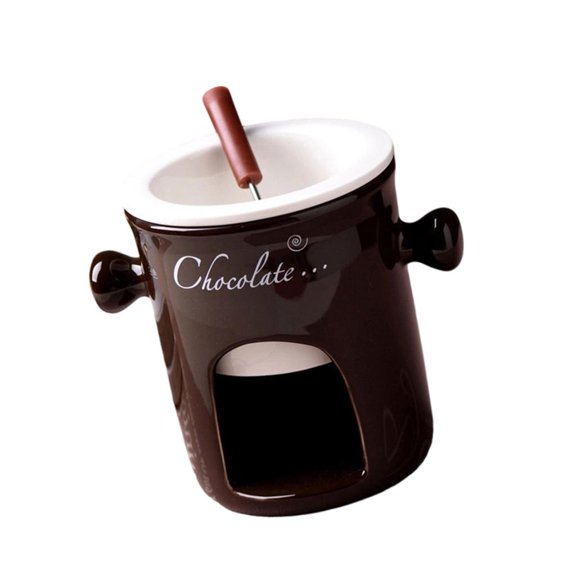 hejhncii Ceramic Chocolate Fondue Melting Cup for Cheese Butter Heat Resistant Kitchen Essential