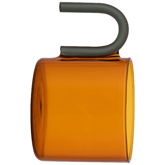 Heat Resistant Coffee Cup With Handle 300ml Round Single Glass Espresso Mug