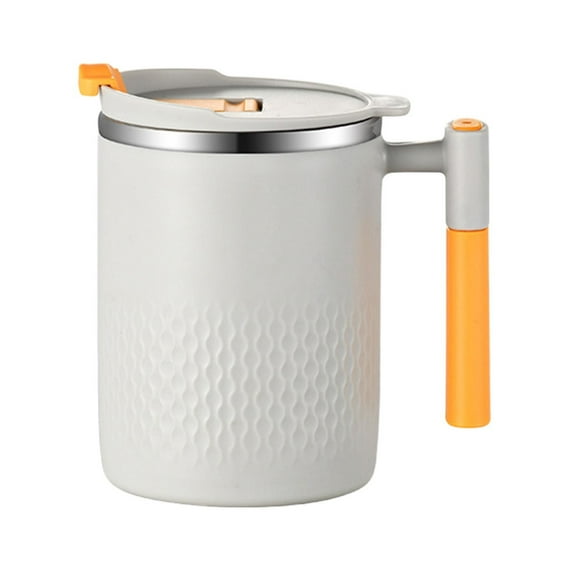 Heat Resistant Coffee Mug, Double Wall Vacuum Insulated Stainless Steel Coffee Cup, Mug with Lid and Handle, Keep Drinks Hot or Cold Longer, 1 Pcs, 4.7x3.34"