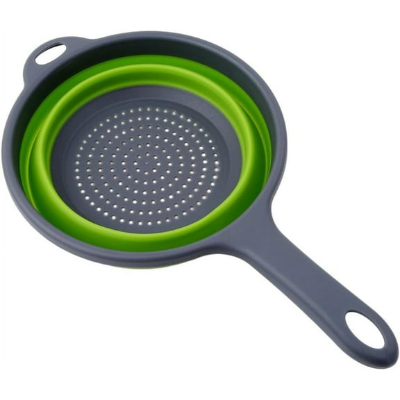 Foldable Silicone Strainer, Eco-Friendly &amp; Reliable, Collapsible Colander for Kitchen Sink Draining &amp; Compact Storage
