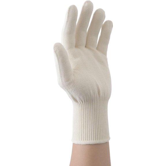 Heat-Resistant Cotton String Knit Work Gloves (2 Pairs, Large)  Reusable BBQ & Safety Glove Liners Hand Saver